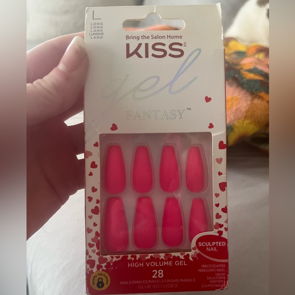 *NIB* Hot pink press on nails